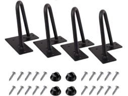Patas de Mesa de Metal Xqday 10.16 Cm, Patas de Cabello para Muebles Diy, Estilo Industrial Rústico Regalo