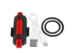 Luz Traseira Para Bicicleta Recarregável Usb À Prova D'água Com 4 Modos De Iluminação Segura