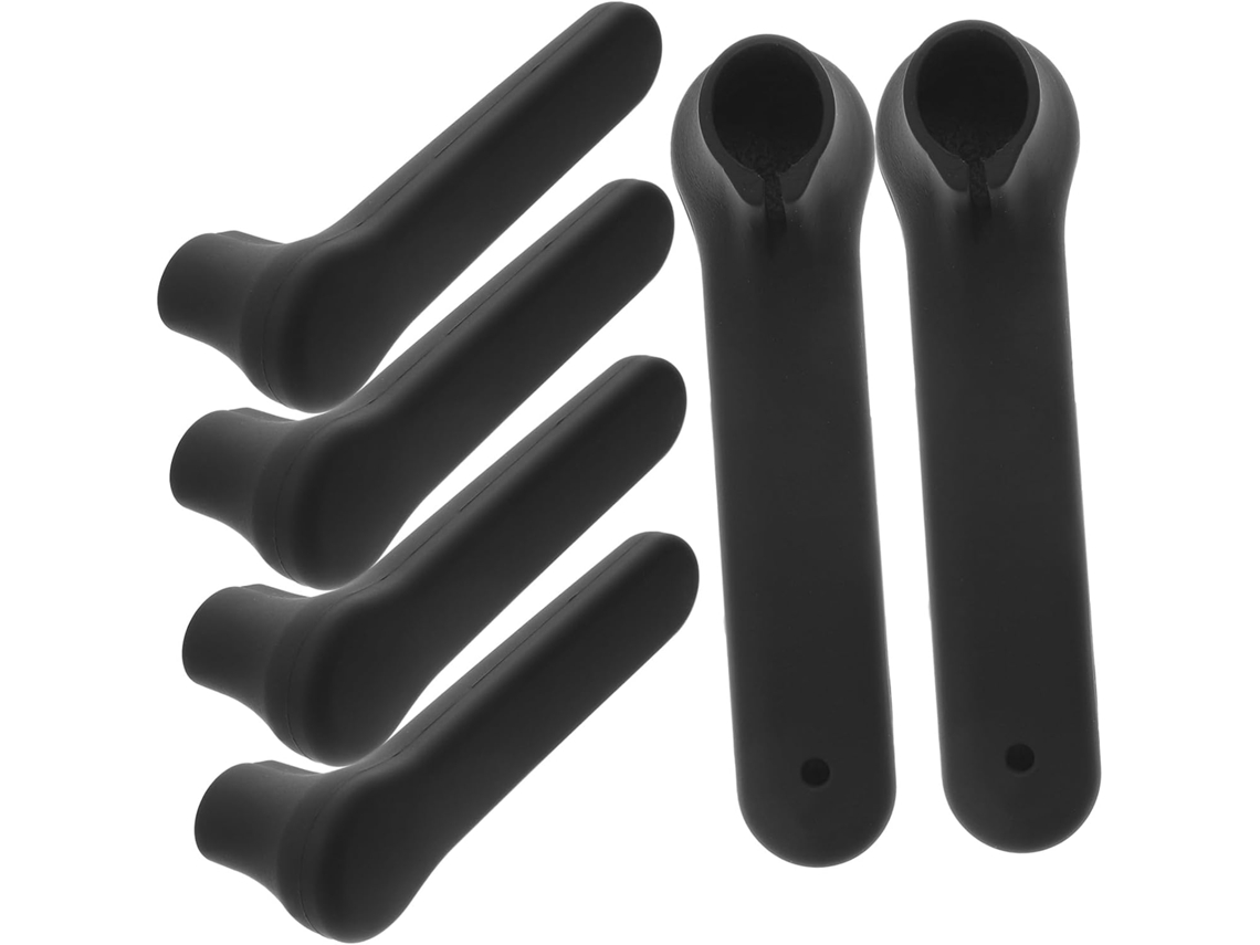 Toddmomy Conjunto De 6-protetores Maçaneta Silicone Preto Segurança Infantil Proteção Anticolisão Para Portas Uso