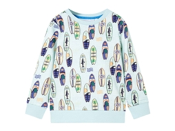 Sweatshirt Para Criança Azul-suave Mesclado 128