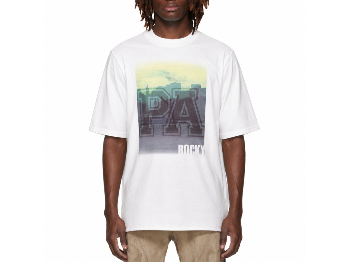 Rockinstone Rocky Movie Yeah White Adult T-shirt Size:s