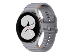 Bracelete para Samsung Galaxy Watch 4 Silicone Costurado com Padrão de Onda Cinza Escuro 40/44mm XIAOMOYU