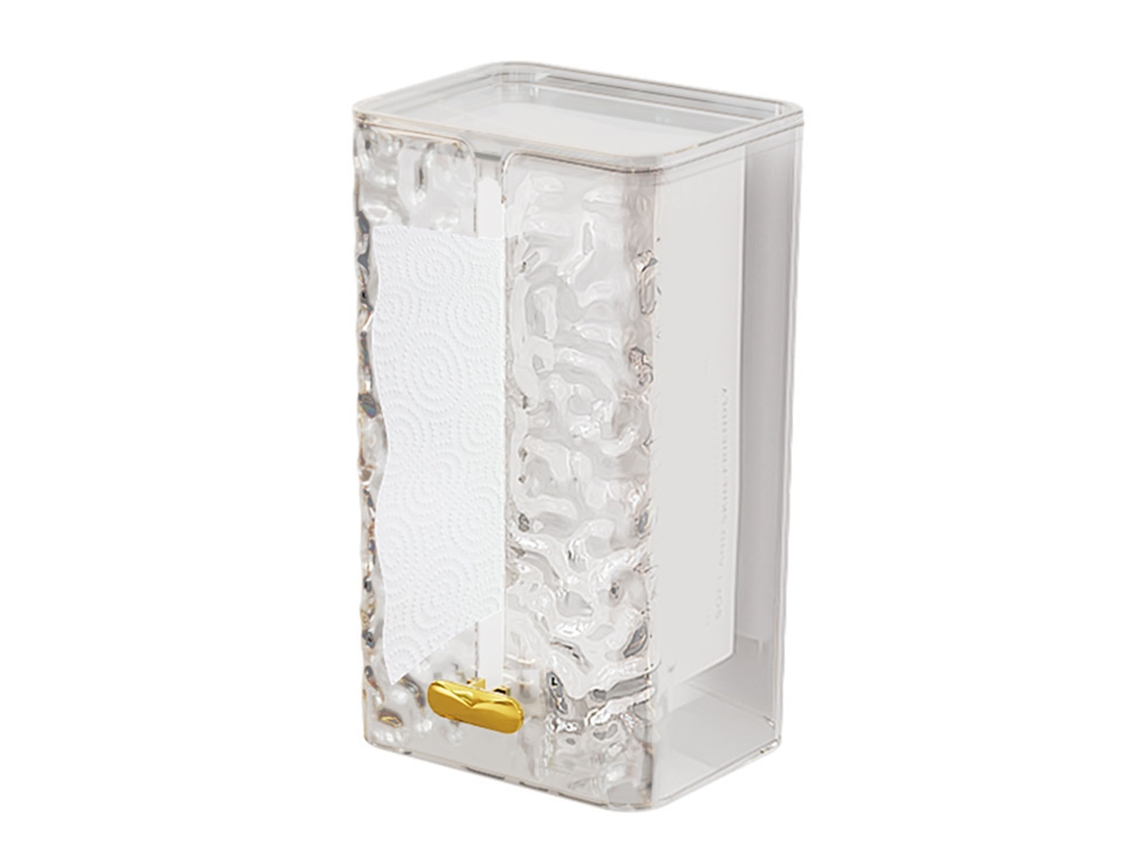 Dispensador de Papel Higiênico de Parede em Abs Pet Multifuncional para Banheiro Cozinha 124x215x102mm S/MARCA