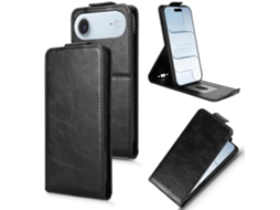 Capa De Couro Para Iphone 17 Air Shell Com Fecho Magnético Vertical E Fivela.