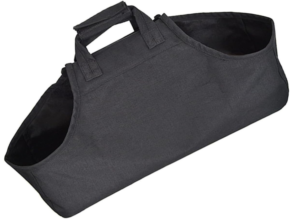 Bolsa Para Lenha Em Oxford Preto, Resistente E Portátil, Com Alça,