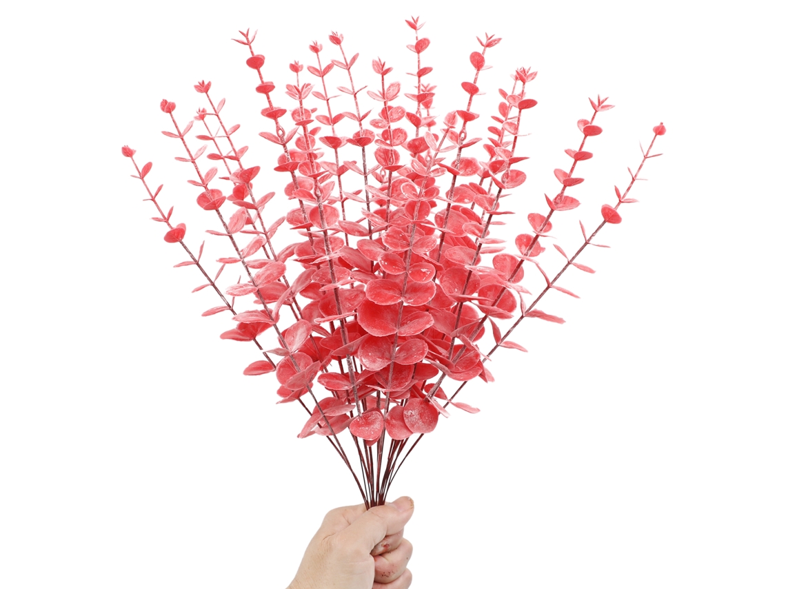 Ramos Artificiais de Eucalipto com 24 Unidades para Decoração de Arranjos Florais LAXISCREED