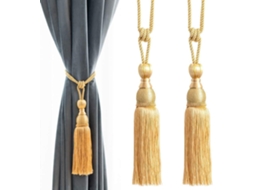 Conjunto De 2 Peças Com Cortina De Corda, Borla E Bola