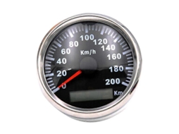 Velocímetro Gps 85mm 200km/h Retroiluminação Vermelha Odômetro 9 32v B16