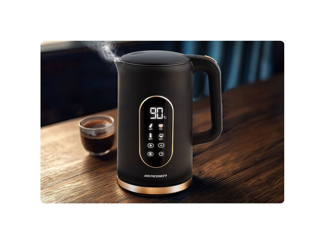 Chaleira Elétrica Berdsen Bd 712 1,7 L Preta E Dourada