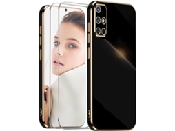 Capa Vidros Temperados Para Samsung Galaxy A51 Hongwe. Anti-choque Preto