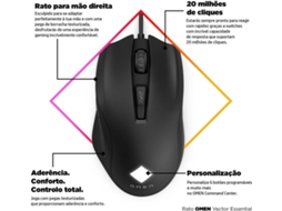 Rato Gaming HP Omen Vector Essential (7200 Dpi - Preto)