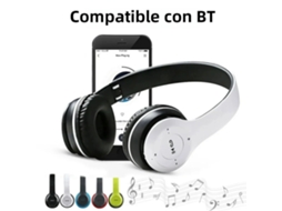 Fone De Ouvido Bluetooth Sem Fio P47 Com Microfone, Dobrável, Com Graves, Som Hifi, Música, Estéreo, Para Smartphones, Tv E Jogos Vayotoy