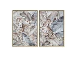 Pintura DKD HOME DECOR (Tecido - Multicor)