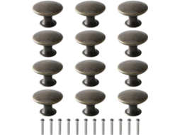 Conjunto De 12 Puxadores Armário Em Bronze Com Design Clássico, Puxadores Redondos Para Gavetas Renovar A Estética Dos