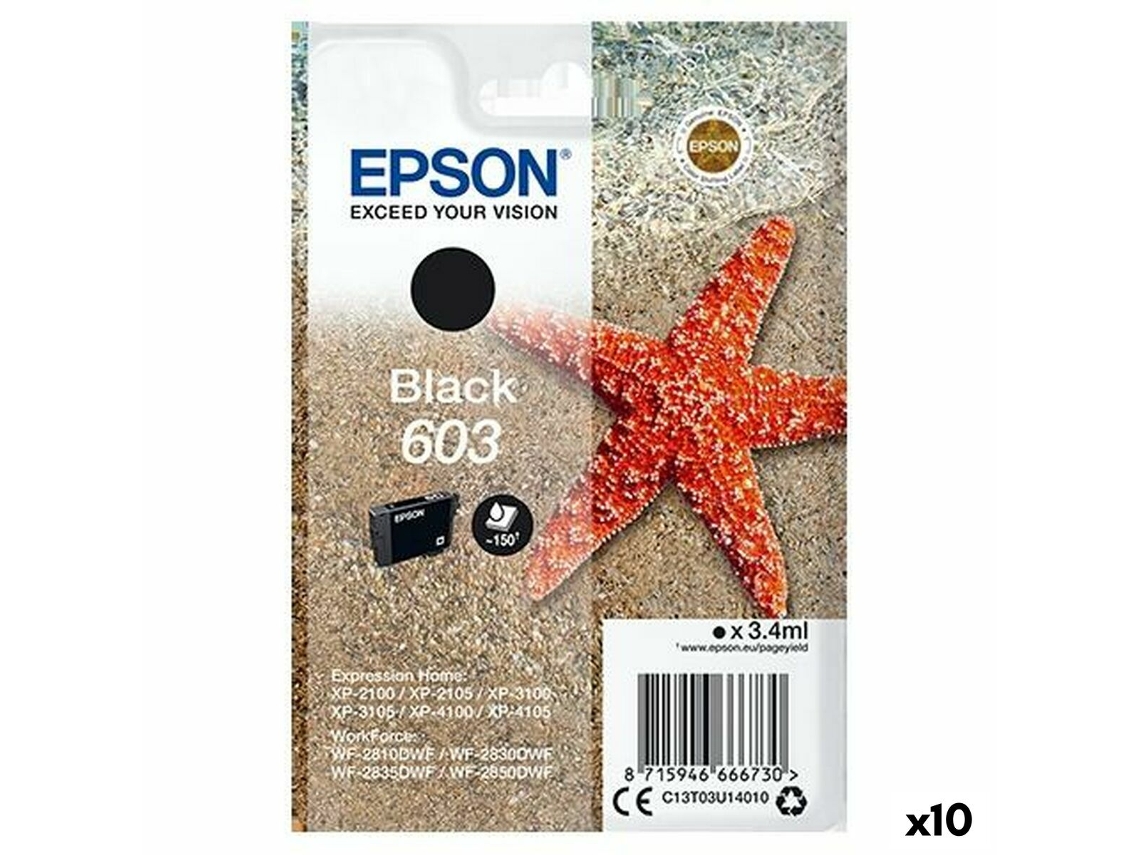 Tinteiro de Tinta Original EPSON P-2100, 3100, 4100 / WF-2830DWF, 2850DW - Nº 603 (Preto - WORKFORCE WF-2870DWF)