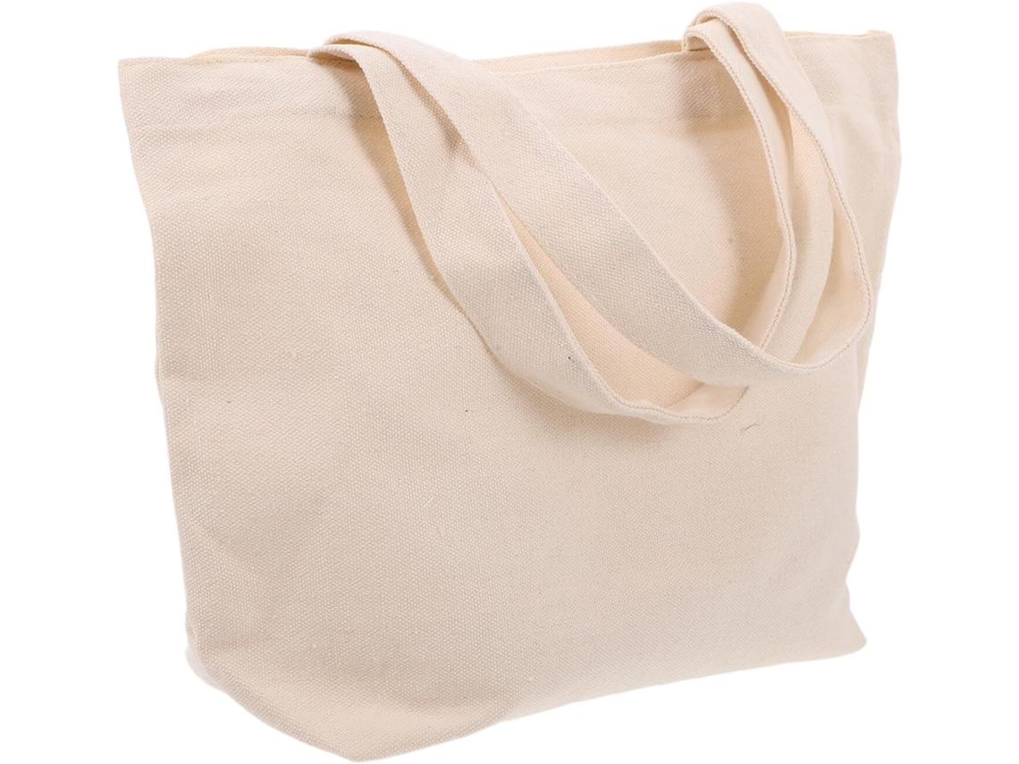 Nuobesty Pacote Com 10 Sacolas De Lona Branca 30x20x10 Cm Para Mulheres, Leves E