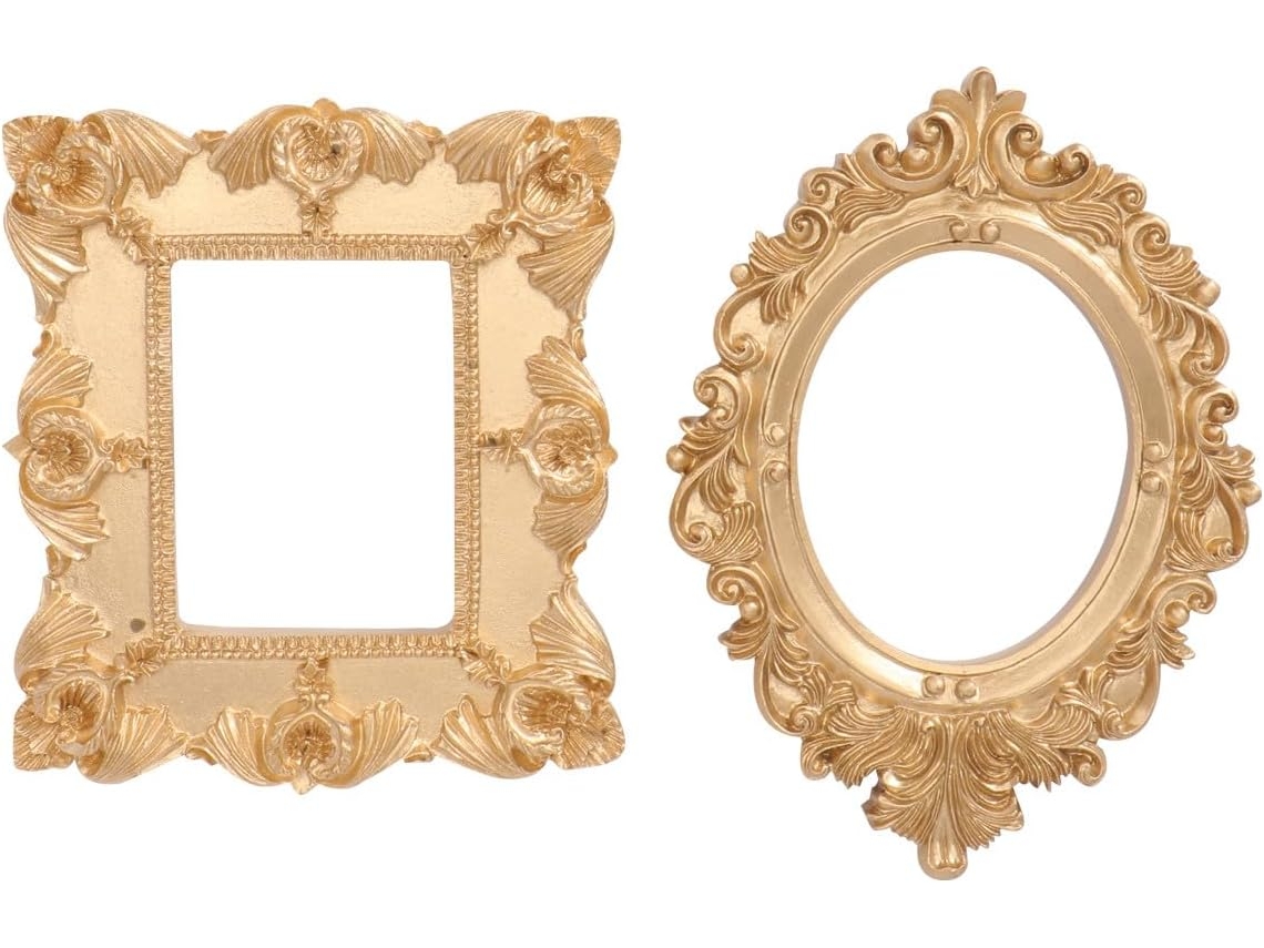 Conjunto 2 Molduras Metálicas Fotos Unhas Artísticas Suporte Exibição Decorativo Preciso Salão Beleza Elegante GOKOCO