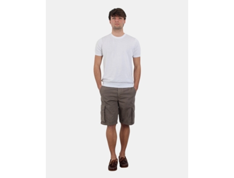 Bermuda De Homem 40 Weft Cargo Regular Fit Poliéster Castanho (54)