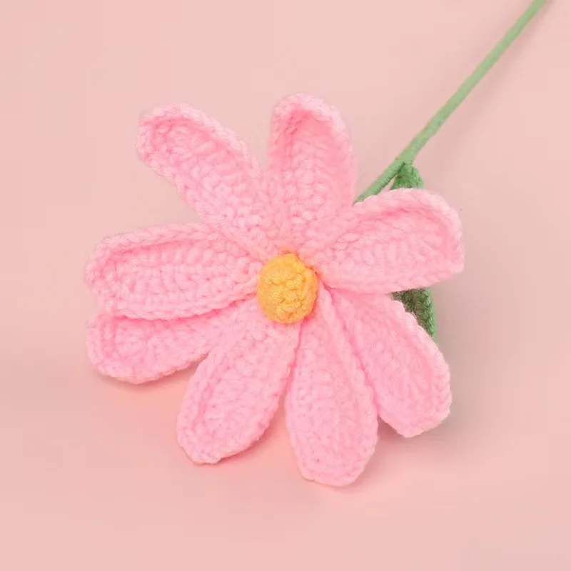 (rosa 1) Buquê De Tulipas De Crochê, Buquê De Tulipas Tricotado Faça Você Mesmo, Presente Perfeito