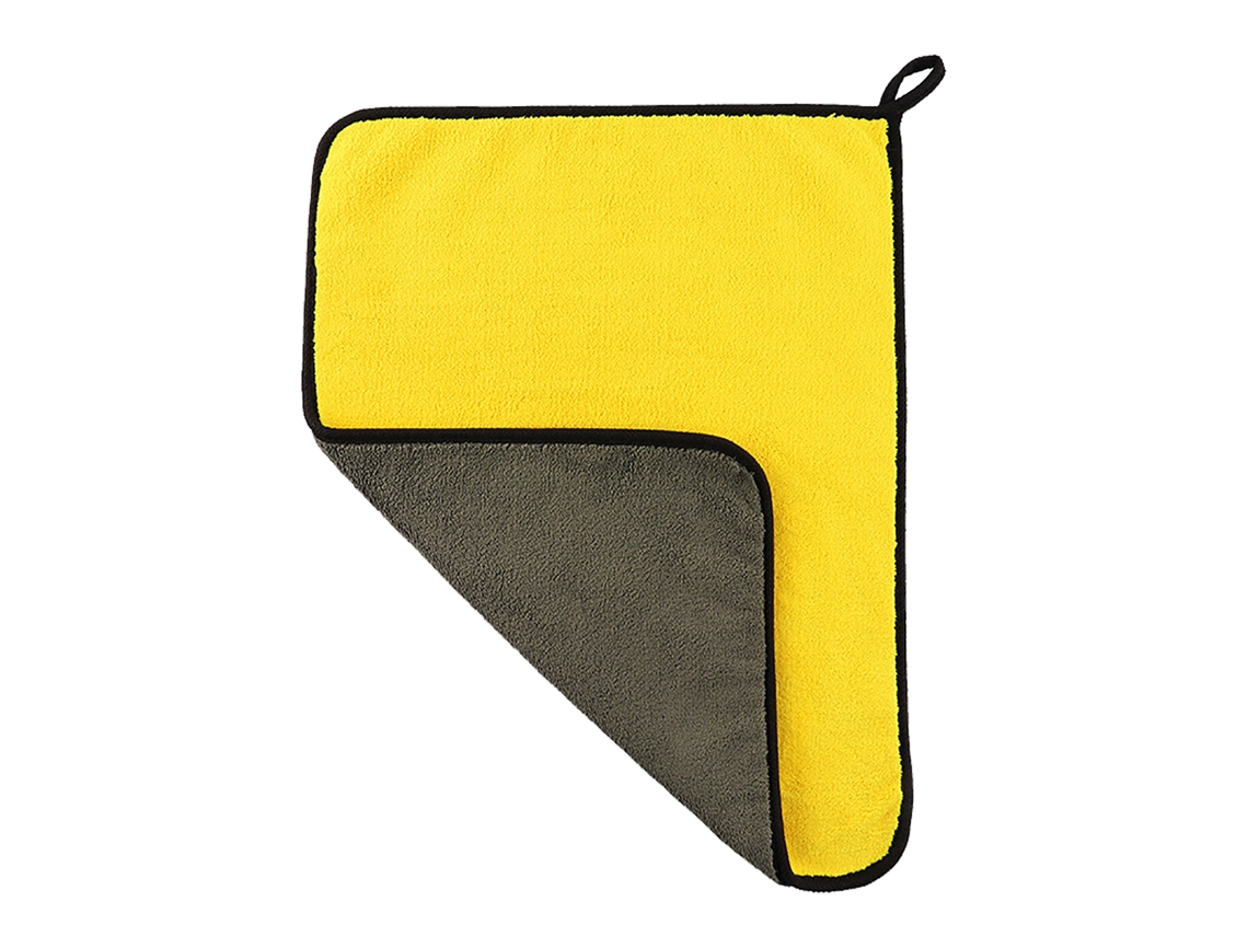 Gray Yellow Thickened Double Sided Car Washing Towel 60x30cm