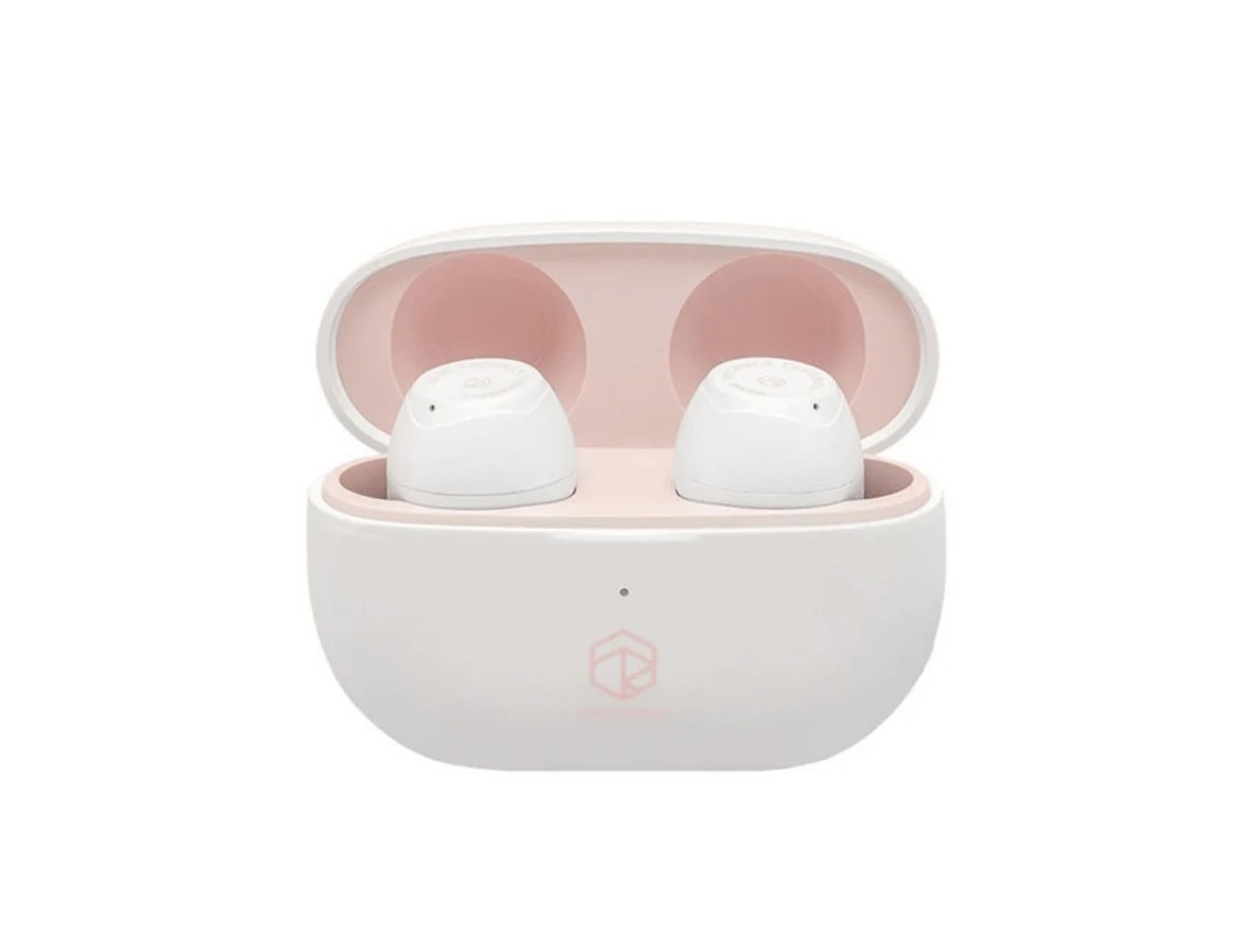 Auriculares Tws Com Cancelamento De Ruído Ativo Híbrido Auscultadores Sem Fios 45db Anc Ipx5 Bluetooth 5.3 Modo Jogo 54ms Rosa Bestvite