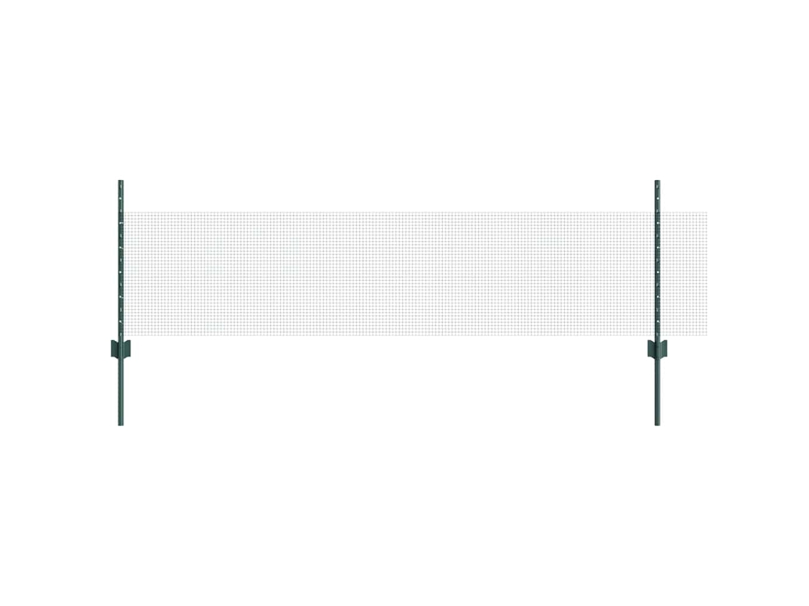 Conjunto 1 Cerca Externa Vidaxl Verde Aço