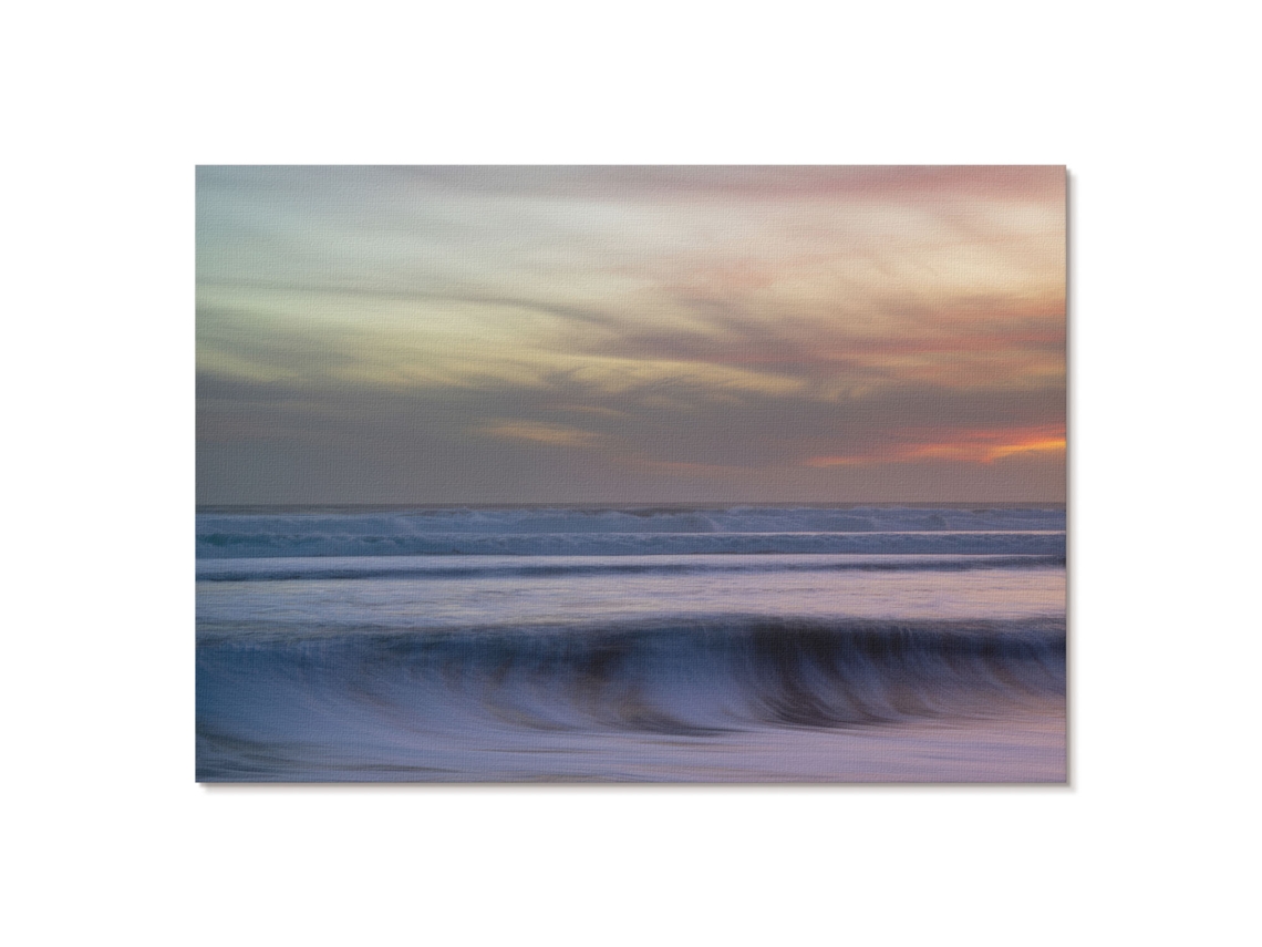 Pôster Em Tela - Pôr Do Sol À Beira-mar, 59,4x42cm A2 - (azul, Fotografia, Clássico, Paisagens)