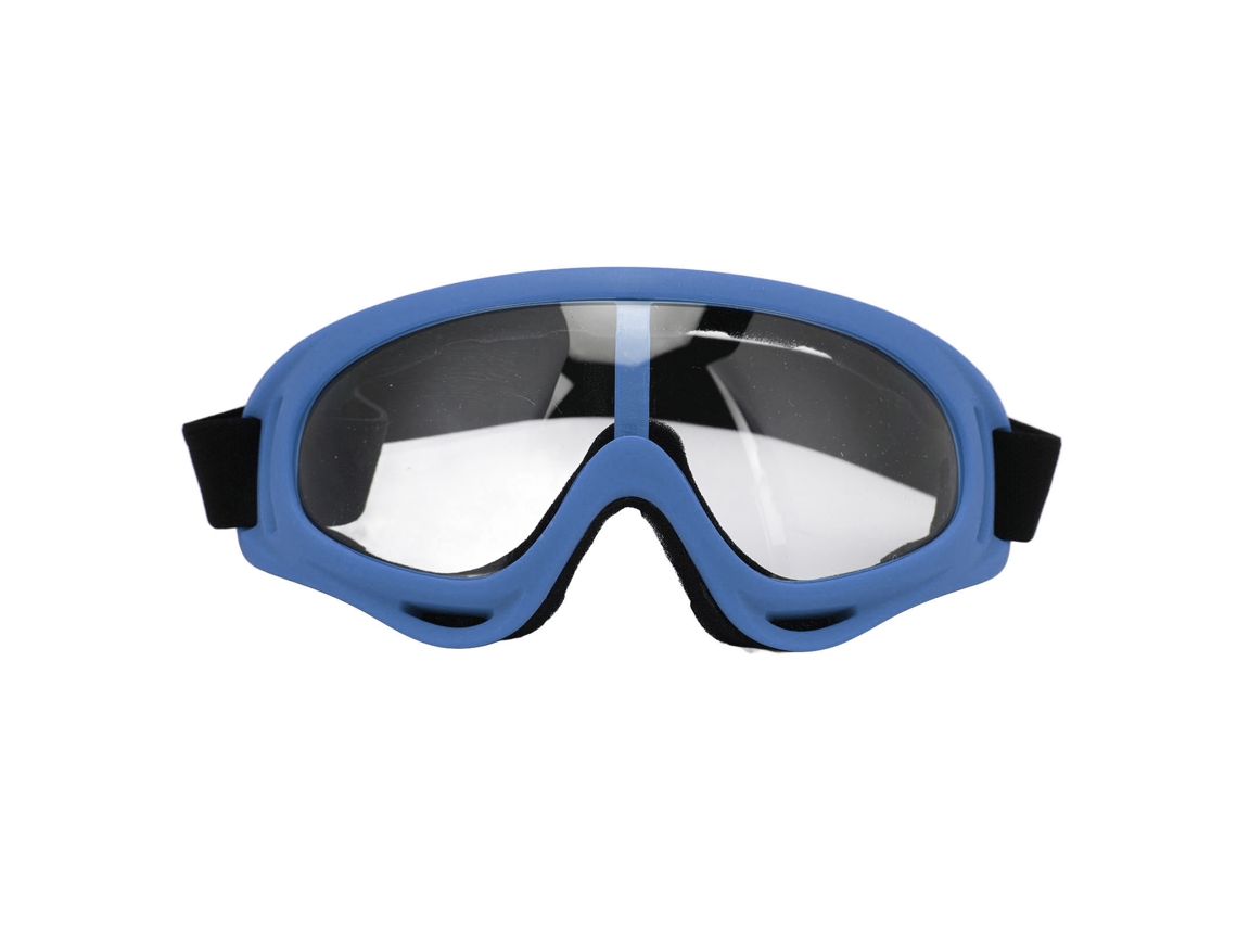 Óculos de Ski Uv Proteção Lente Transparente Azul Escuro