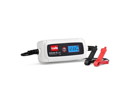 Carregador De Bateria Telwin Defender 12 6v/12v Tecnologia Tronic Ip54 Cabo De Fixação