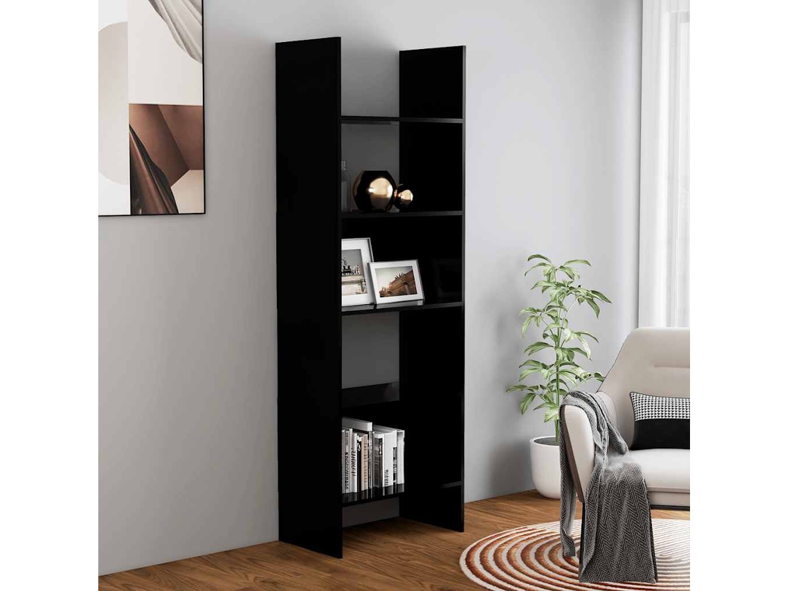 Vidaxl Estante 60x35x180 Cm Contraplacado Preto