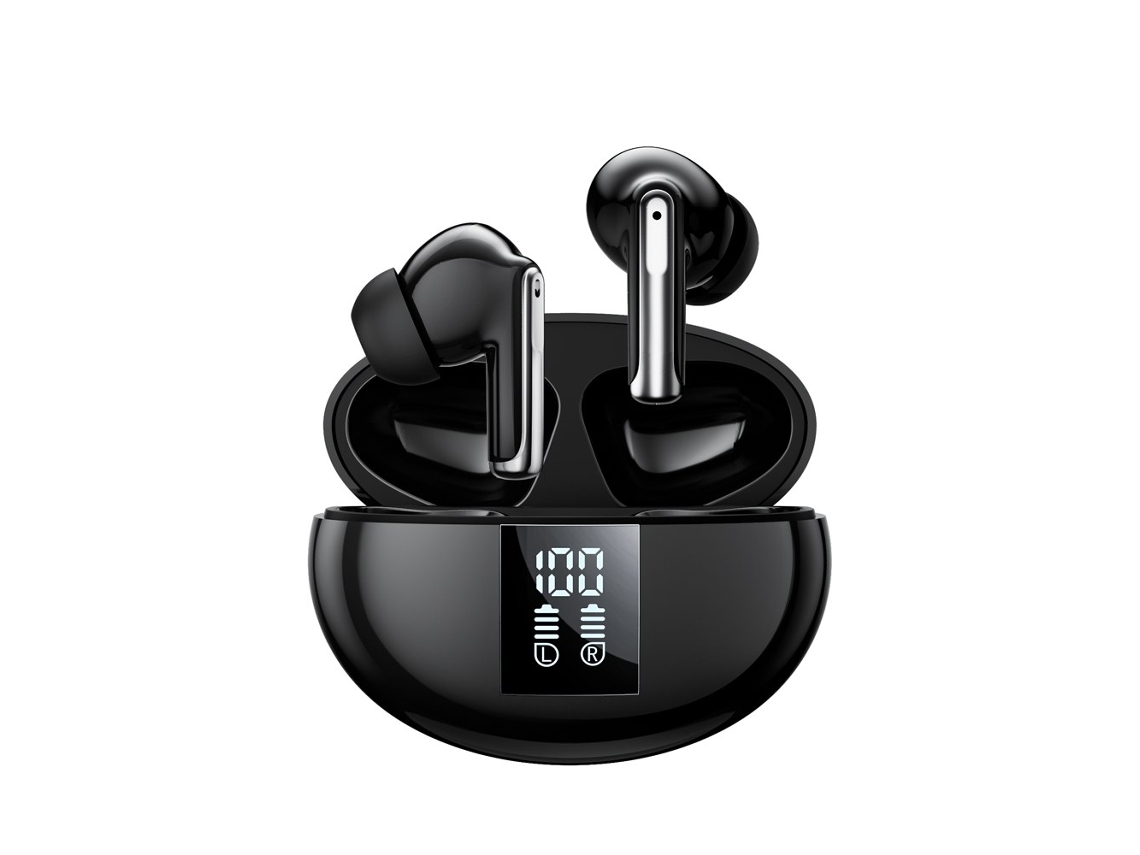 Auriculares Bluetooth True Wireless Cancelamento De Ruído Com Visor Digital Xy-15 Anc Com Microfone Preto