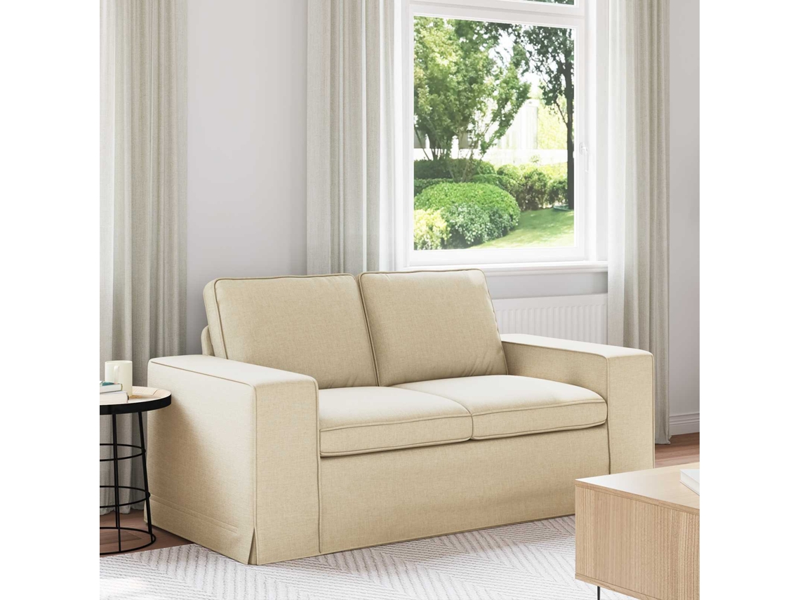 Vidaxl Sofá Creme 162 X 80 X 82 Cm Tecido