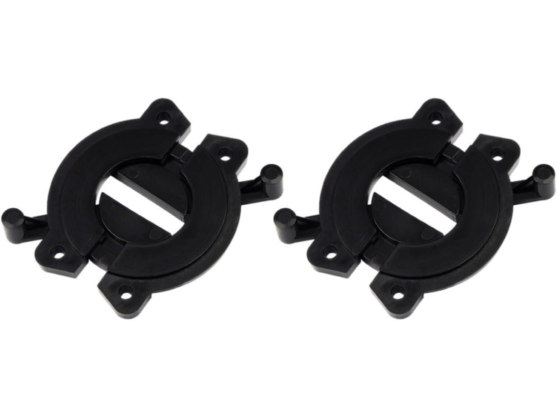 Kichouse 2 Peças Dobradiças De Tampo Mesa Em Abs, Conector De Mesa Para Móveis, Preto, Resistente À Corrosão, Mantém As
