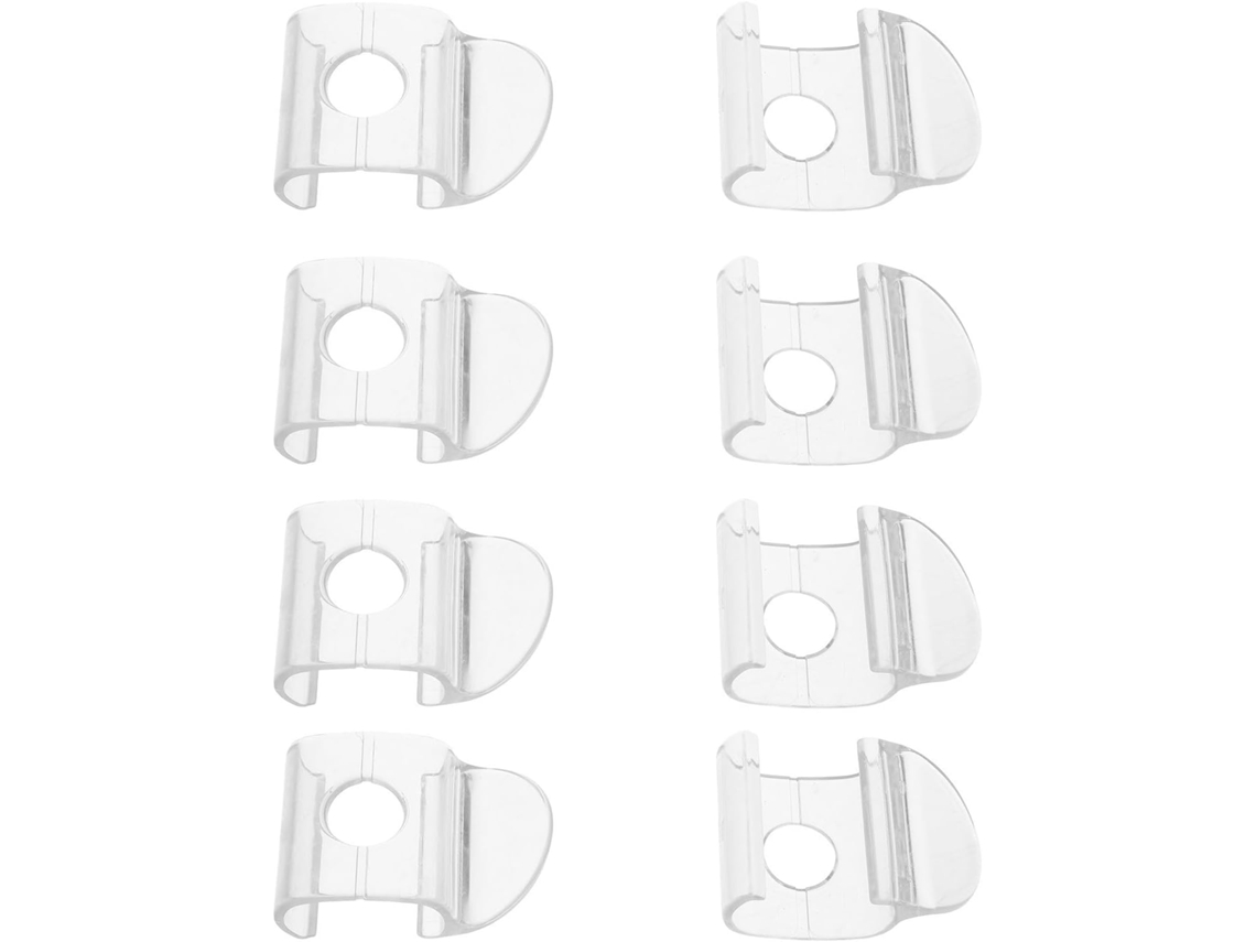 Stobok Conjunto De 8-presilhas Transparentes Para Cortinas E Persianas, Alta Compatibilidade E Estabilidade, Acessórios