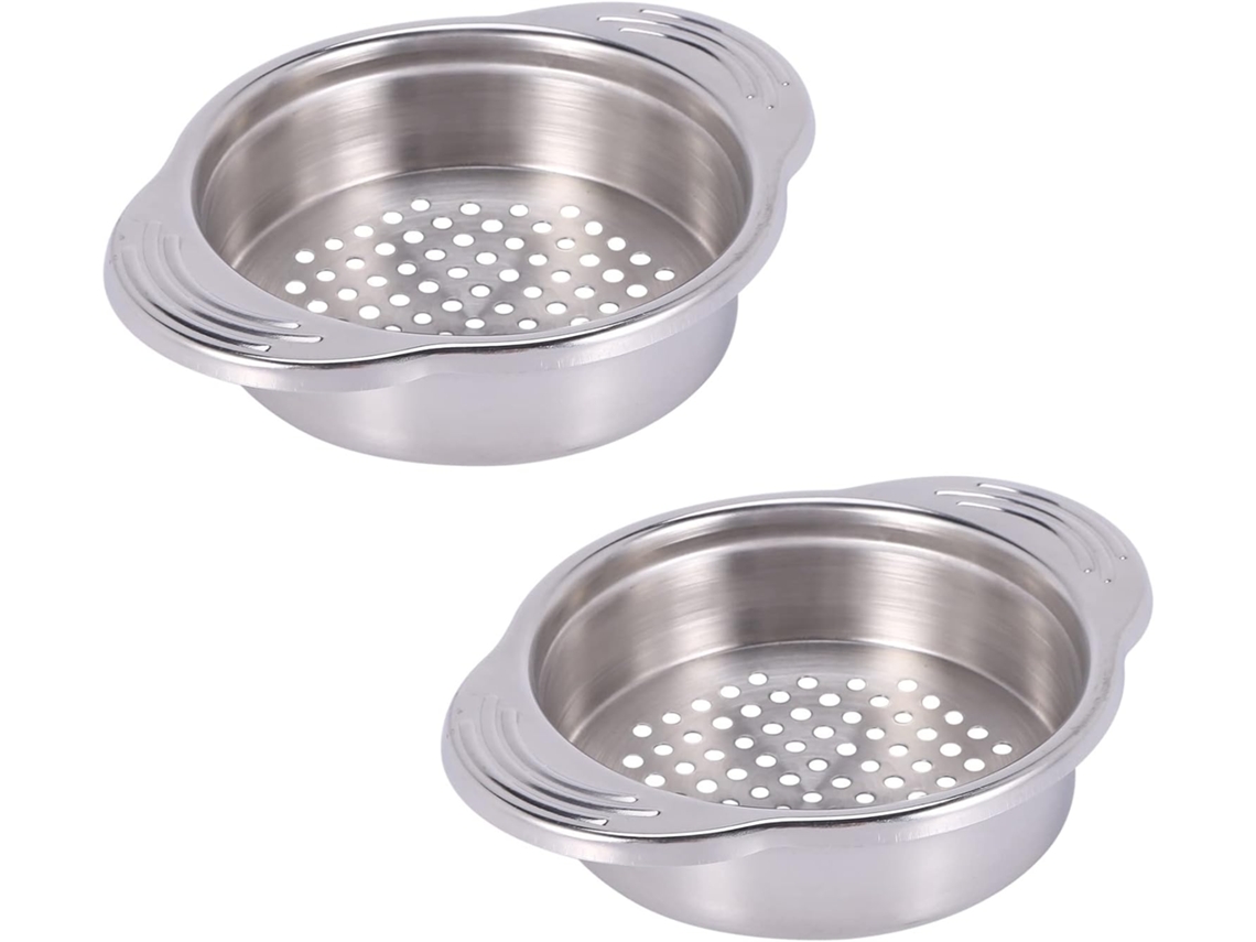 Conjunto De 2 Coadores Aço Inoxidável Para Latas Alimentos,