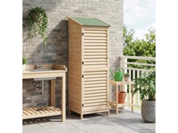 Vidaxl Galpão De Jardim Natural 59 X 56 X 176 Cm Madeira De Fir Sólida