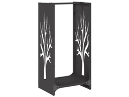 Firewood Rack, Firewood Racks Vidaxl Preto Aço (n/a)
