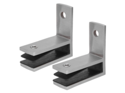 2 Conjunto De 10 A 12 Grampos De Aço Inoxidável Prateados Para Corrimãos E Vidro