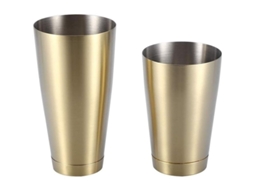 Copo Coqueteleira de Aço Inoxidável Durável Nova Line Ferramenta de Bar Dourado Titânio