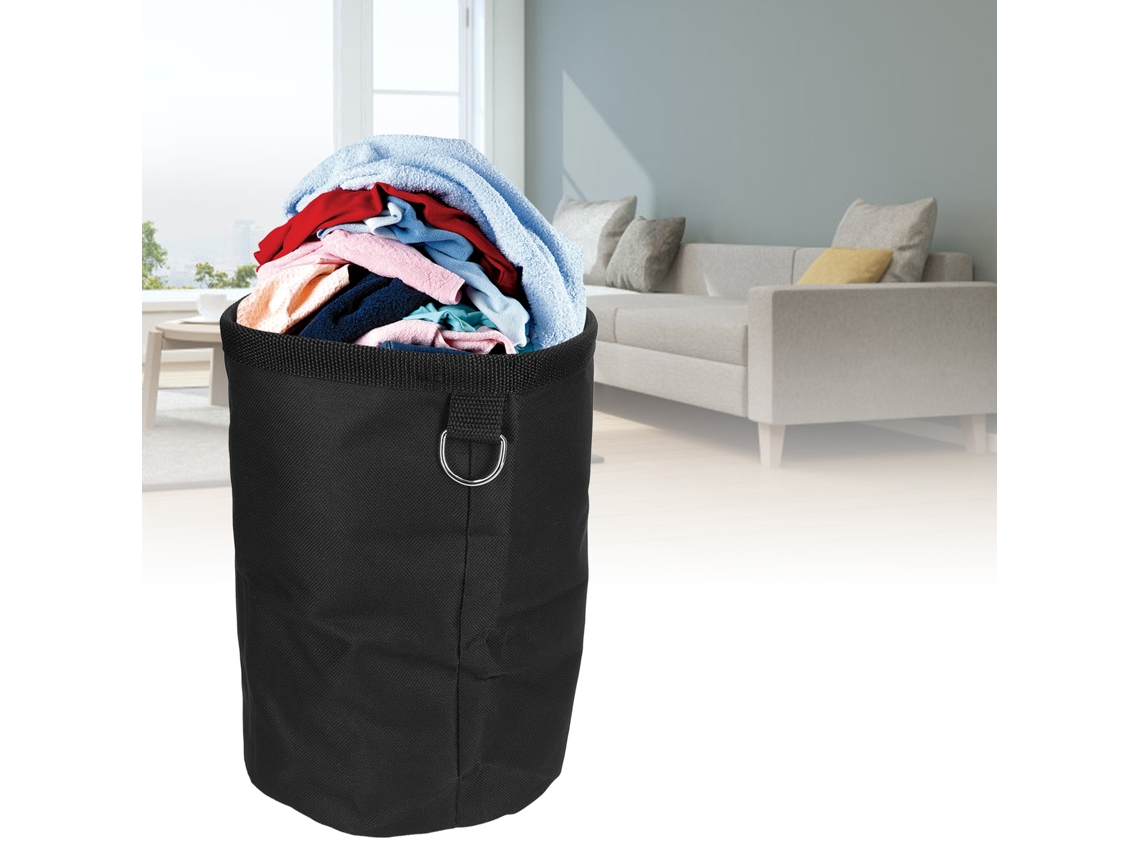 Cesto de Roupa com Estampa de Bolinhas, Verde BRILVIBERA
