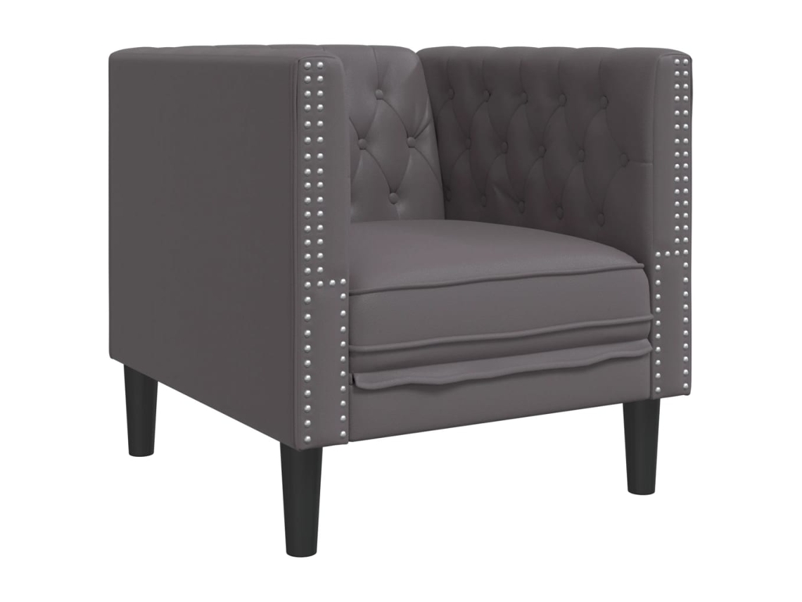Chesterfield Sofa Chair, Chesterfield Sofa Chairs Vidaxl Cinzeto Couro Artificial (n/a)