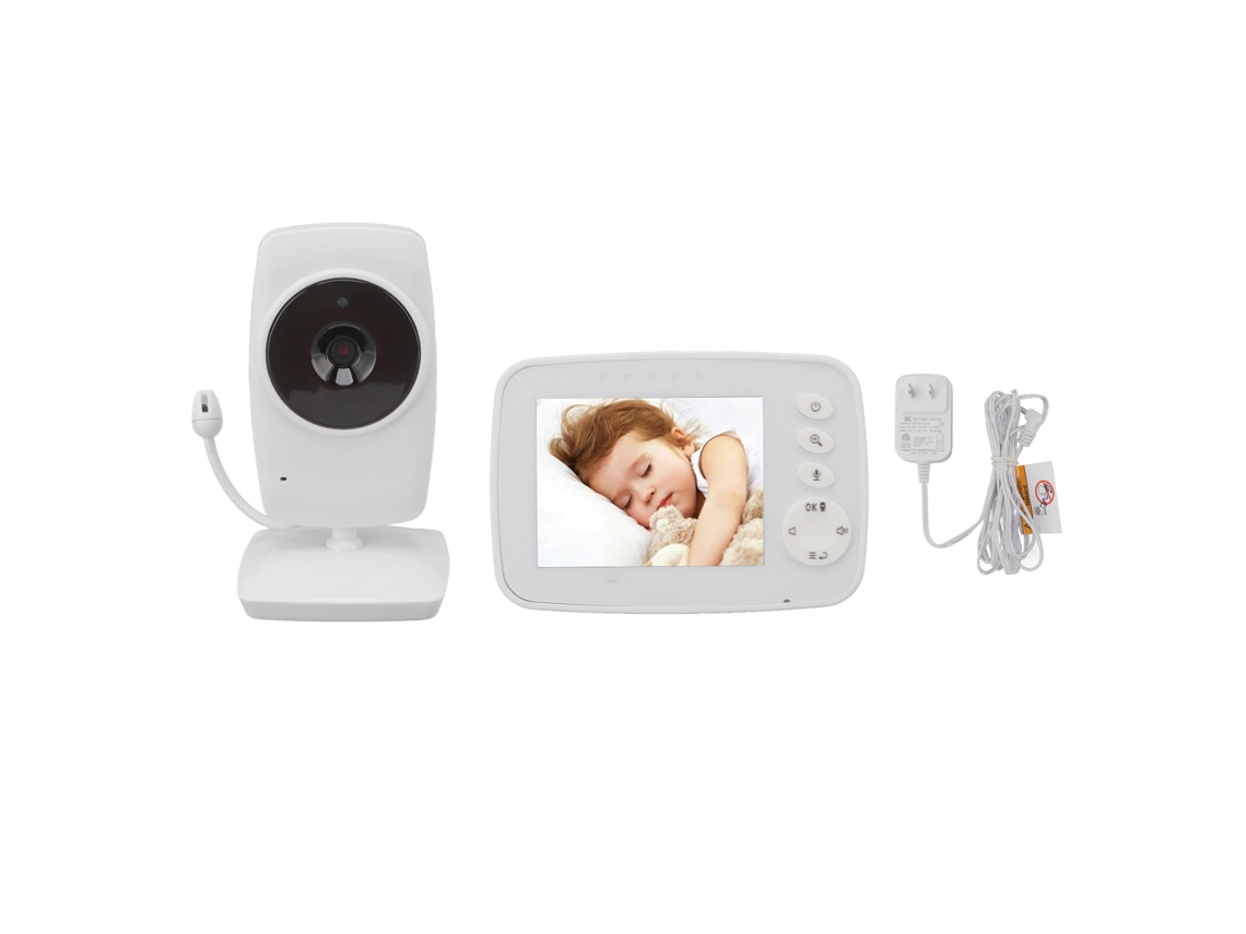 Monitor Bebê 3.2" Zoom Temp Visão Noturna Intercom