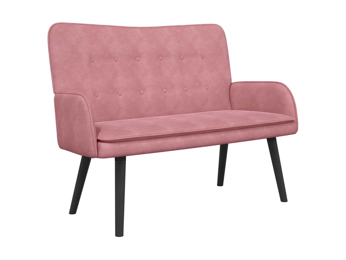 Sofá para 2 Pessoas Rosa 115 X 61 X 87 Cm Veludo MAISON EXCLUSIVE (v)