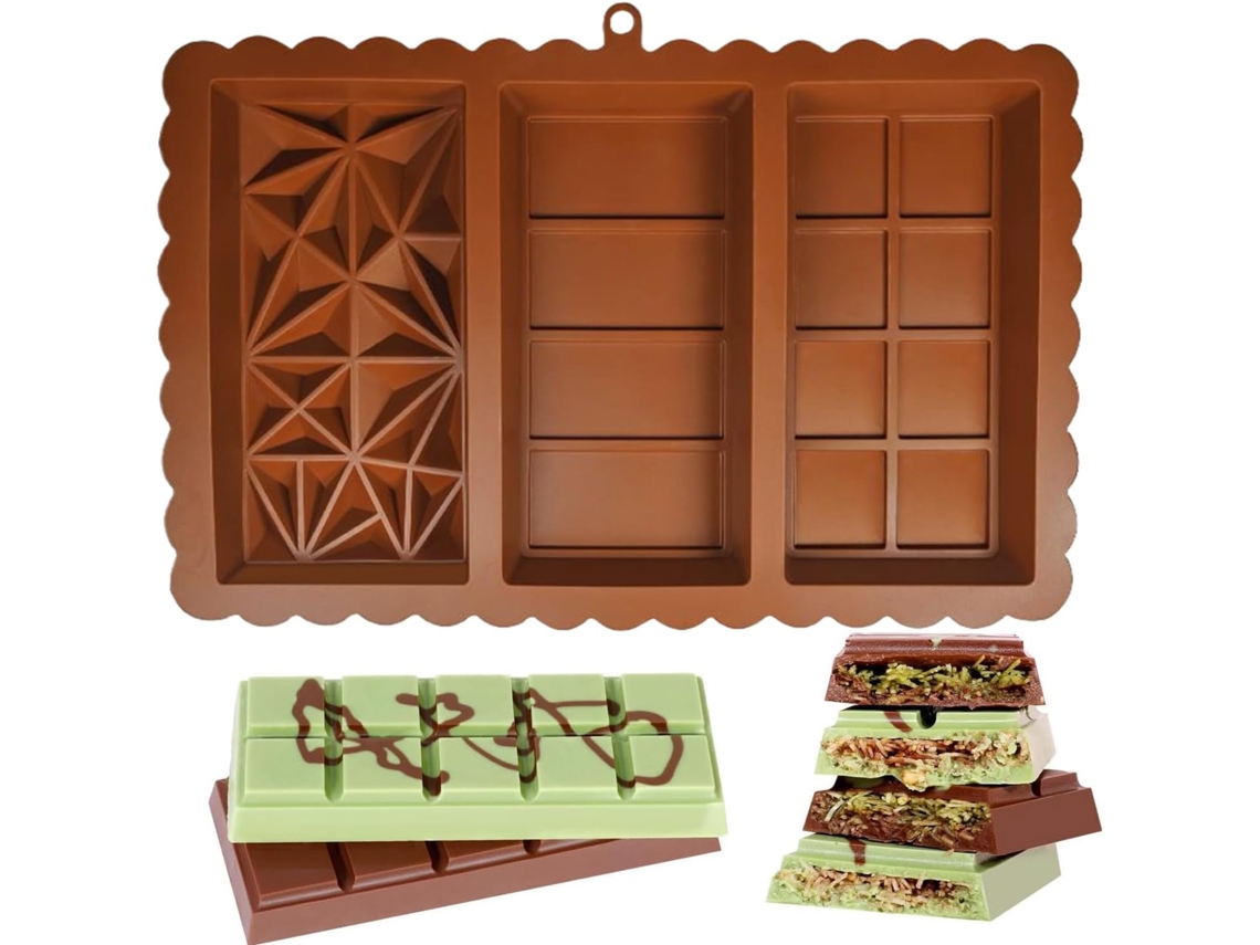 Forma De Silicone Barra De Chocolate, Forma Retangular Grossa