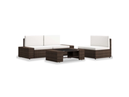 Garden Lounge Set, Garden Lounge Sets Vidaxl Marrom Rattan / Vime (n/a)