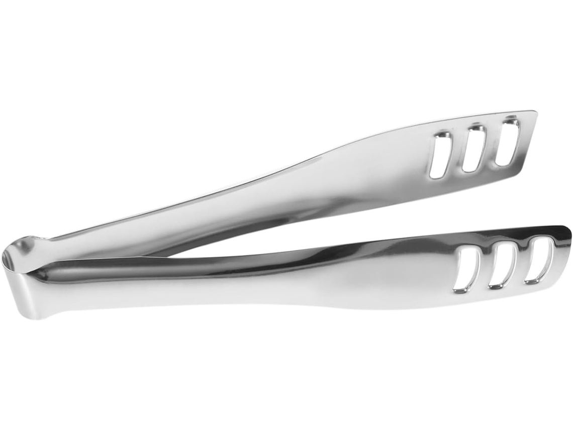 Pinça Para Churrasco Ipetboom, Leve E Durável, Em Aço Inoxidável Prateado, Ideal Para Cozinhar, Grelhar, Fazer Pão E