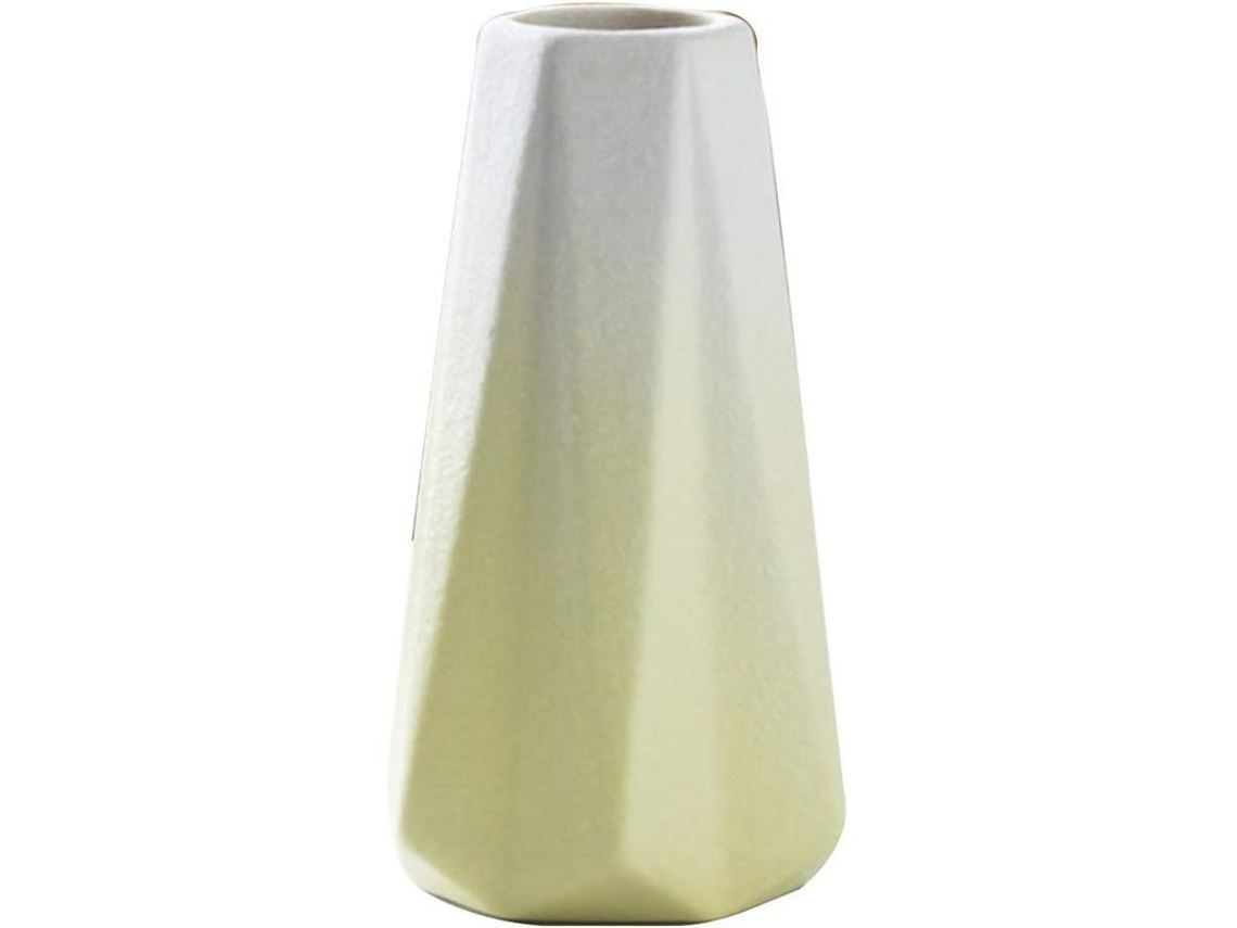 Vaso geométrico moderno em cerâmica, porcelana elegante para sala de estar, cozinha, mesa, casa e decoração de escritório.