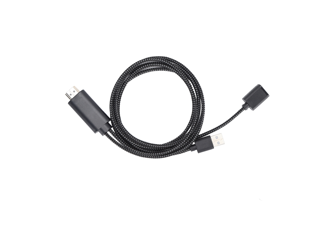 Cabo Conversor Usb para Interface Multimídia Hd 1080p Android/ios Tv Preto 1m | S/MARCA