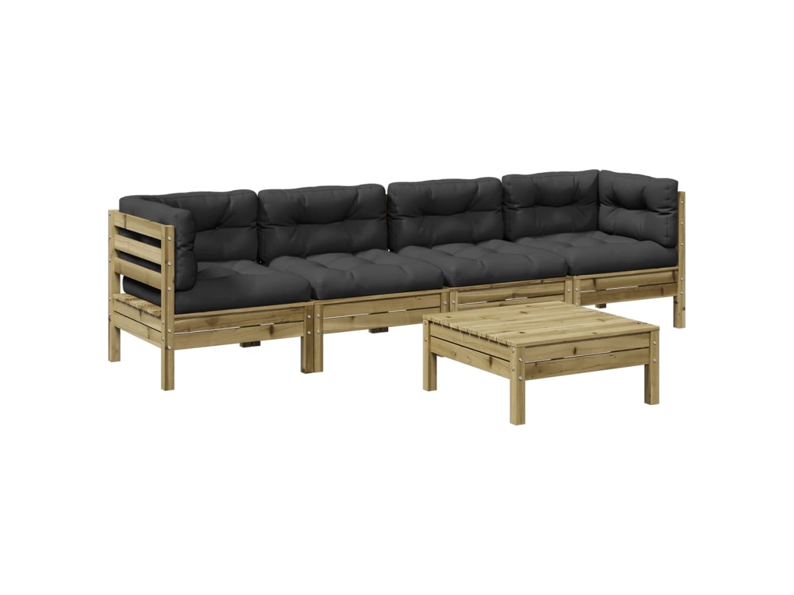 Garden Sofa Set, Garden Sofa Sets Vidaxl Marrom Madeira De Pinho Impregnada (n/a)