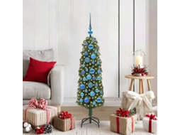 Vidaxl Árvore De Natal Artificial Verde 120 Cm Pvc E Aço E Plástico